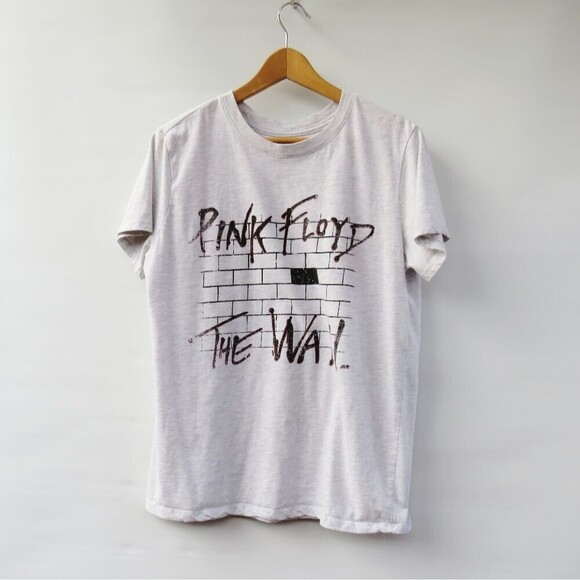 Pink Floyd Top XL The Wall Retro Classic Festival Concert Light Gray T-Shirt - Picture 1 of 8